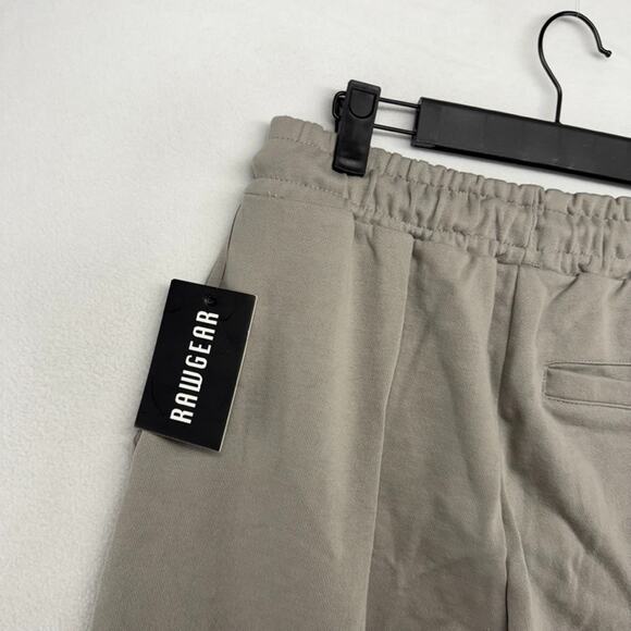 Rawgear Sweatpants Men's Small Gray Embroidered Spellout Cuffed Joggers Gym NEW - Picture 6 of 8